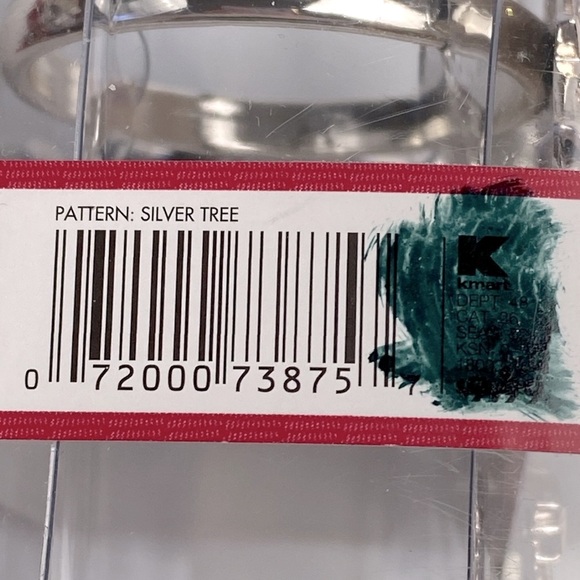 4 Vintage House 100% Cotton Napkins 4 Trim A Home Silver Tree Napkin Rings. Lot - Picture 7 of 9